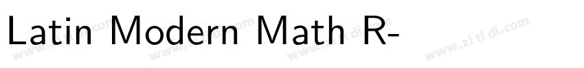 Latin Modern Math R字体转换 Latin Modern Math R字体转换